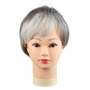 Sexy ladies short gray white mixed Natural Hair wigs + Free Wig cap w45