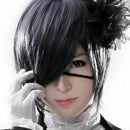 Black Fashion Butler Ciel Phantomhive Short Blue Gray Costume Wig Anime Cos L9E6
