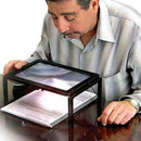 Large Magnifying Glass Page 3X Magnifier, Rectangular LED Lighted Illuminated