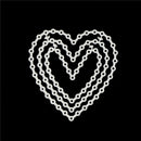 Lovely Heart Framed Metal Cutting Dies Stencil Scrapbook Paper Cards CraftJBTOCA