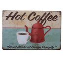 20x30cm Retro Metal Tin Sign COFFEE Wall Poster Cafe Pub Bar Home Decor 08