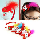 Cute Christmas Feather Headband for Baby Reindeer Hair Band Head Hoop Party Prop