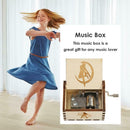 Retro Wood Manual Music Box White Beauty Girl Style Birthday Gift Ornament