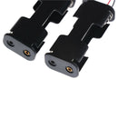2Pcs Black Battery Holder Plastic Battery Case Wired for 2 x AA Batteries  Z
