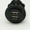 1x Black Dual USB Car Charger Cigarette Lighter Socket Power Adapter Accessories