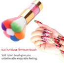 2Pcs Nail Art Dust Brush Remover Cleaner for Acrylic & UV Gel Nails with Sh
