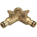 Brass 2-way  Water Hose Connector Splitter Y Tap 34 inch Thread Adapter