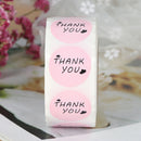 500pcs/roll Thank You Stickers 1inch Pink Stickers Party Favors LabelsSEAU