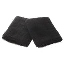 Black Elastic Terry Wrist Sweatband Sports Support 2Pcs
