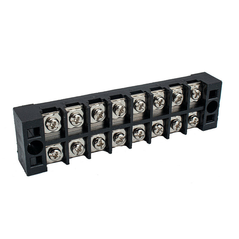 5Pcs Dual Row 8-Position Screw Terminal Electric Barrier Strip Block 25A 600V