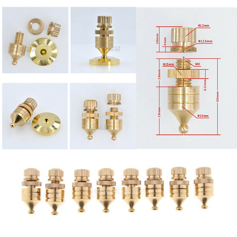 16 Pack Pure Copper Speaker  Stand Feet Cone Base Pads For Subwoofer