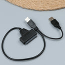 USB 2.0 to 2.5inch 22 7+15 serial ATA SATA 2.0 HDD/SSD adapter converter cable3C