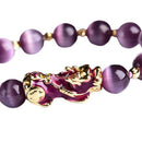 2 x Purple PIXIU Bracelet For Women Men Lucky Brave Wealth Feng Shui Good Luck