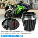 35mm Motorcycle Air Filter Mushroom Head Clamp-on Pod Filter Air Cleaner