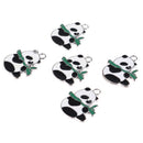 5pcs DIY Cute Panda Enamel Charms Pendants Make Jewlery Accessory3C