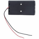 Black 2 x 3.7V 18650 Pointed Tip Batteries Battery Holder Case w Wire Leads L2E9