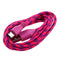 1M Braided Fabric Mini USB Data&Sync Charger Cable Cord For Cell Phone Rose Y7D1