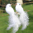 1Pcs Birds Simulation Artificial Feather Doves Feather Park Mall Ornamen lj