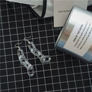 Funny Transparent Acrylic Chain Long Earrings Fashion Drop Earrings for Wom