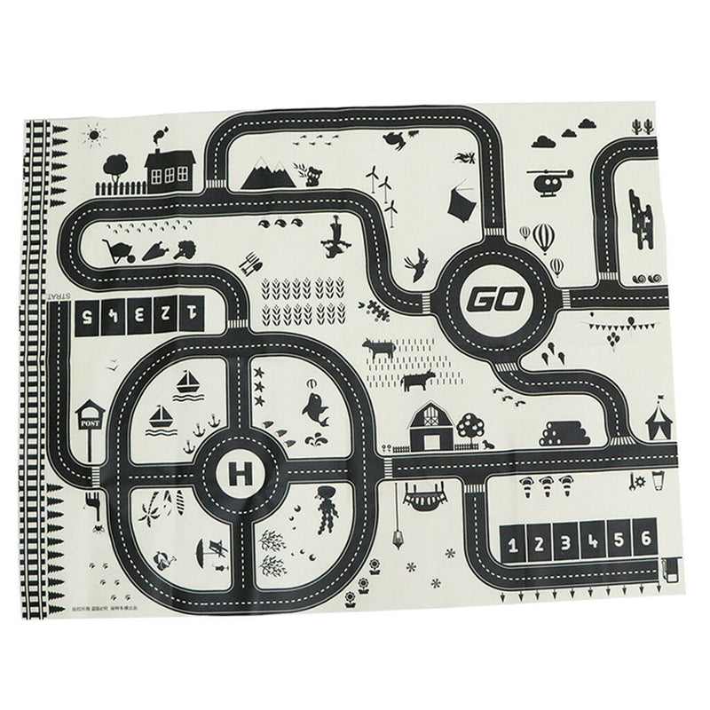 City Traffic Road Play Mat Car Track Game Baby Carpet Rugs Developmetal Mats