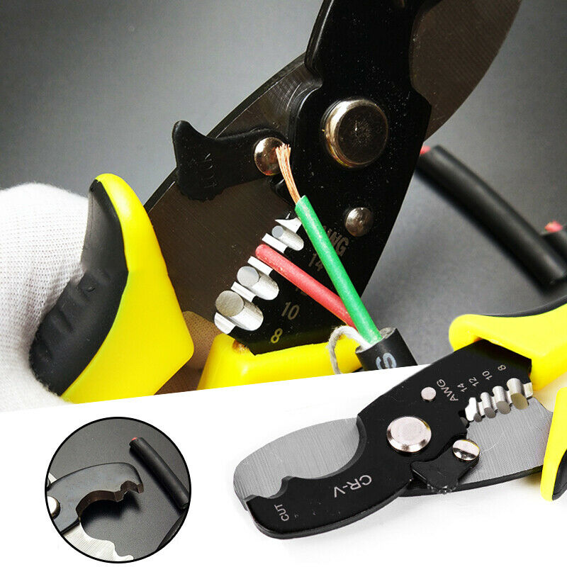 Automatic Wire Stripper Pliers Cable Stripping Cutter Durable Crimper CrimpSEAU