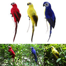 3pcs Imitation Animal Artificial Feather Macaw Parrot Bird Statue Yard Tree Lawn