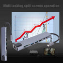 8 in 1 TYPE-C HUB Gigabit LAN Docking Station USB C Adapter for Notebook