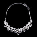 Wedding Bridal Party Prom Rhinestone Crystal Necklace Earring Plated Jewelry Set
