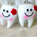 20 pcs Keychain Key Ring Hang Tooth Shape Cute Dental Gift H1L5