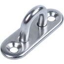 4pcs 5mm 304 Stainless Steel Oblong Pad Eye Plate Staple Ring Hook E3Q3