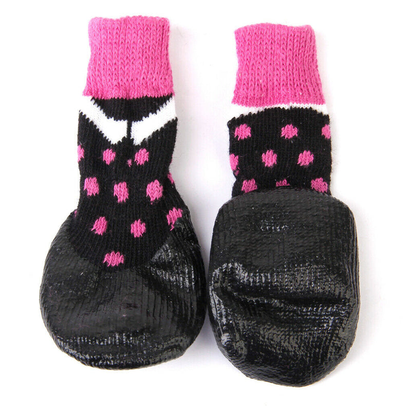 8x Waterproof Pet Dog Socks Anti-slip Sock Paw Protector Indoor Outdoor Wear