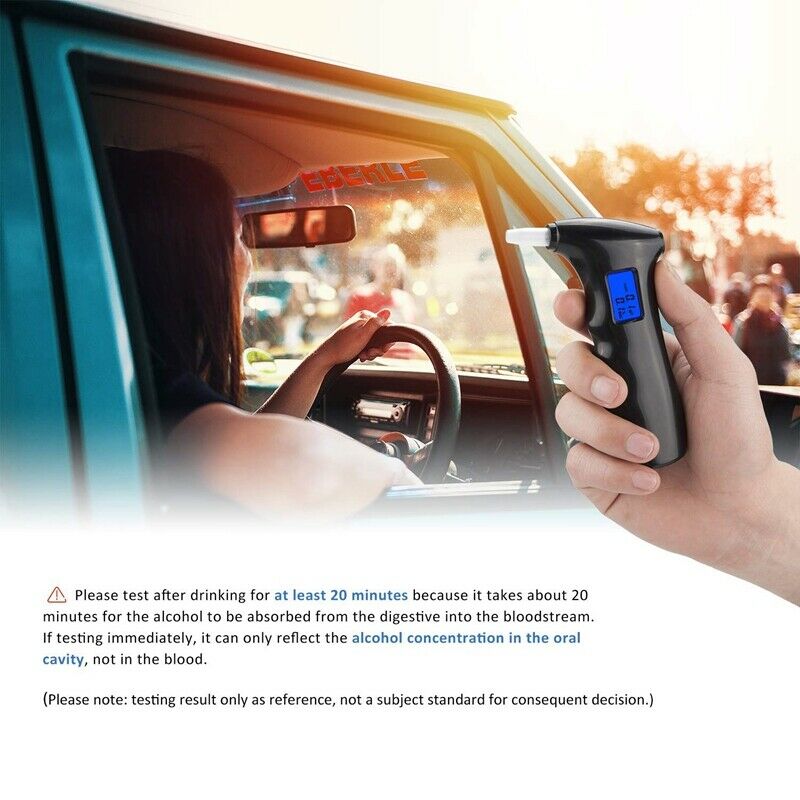 Breathalyzer,Portable Alcohol Breath Tester with LCD Display Digital Fast,H P5J1