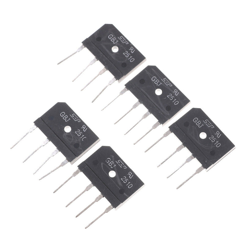 5Pcs GBJ2510 2510 25A 1000V Single Phases Diode Bridge Rectifier Kw