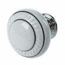 1 x Ceramic Door/Wardrobe/Cabinet/Cupboard Knob Handle Drawer---White