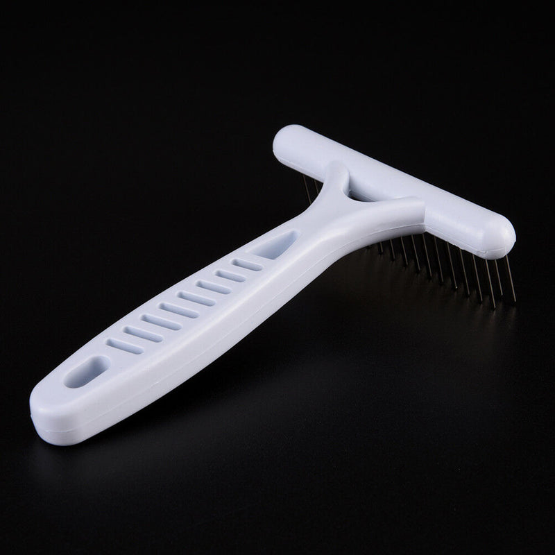 Pet Dog Cat Long Thick Hair Shedding Remove Grooming Tool Rake Comb Brush 3C