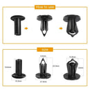 150 Pcs Push-Type Bumper Fasteners Rivet Clips-2 Sizes Universal Auto Clips T9W2