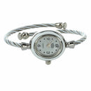 Fashion Girls Ladies Rope Charming Bracelet Wrist Watch Grey and White G1J1