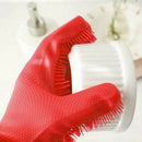 Magic Silicone Gloves 100% Food Grade Cleaning Dishwashing Brushs Heat Resi