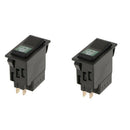 2x Car Truck Boat Door Round Rocker 12V-24V 6Pin ON/OFF Toggle SPST Switch