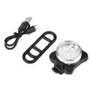 USB Charging MTB Bike Headlight Taillight 3 Modes Bicycle Rear Lamp (White)