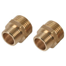 4Pcs 1/2 inch BSP to 3/8 inch SP Male Thread Brass Pipe Hex Nipple Fitting M8F7