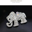 1X Fashion Personality Elephant Women's Brooch Pin Rhinestone Covered Scarv