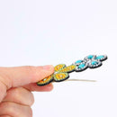 3pcs Full Drill Diamond Painting Hair Clip Flowers DIY Rhinestone Hairpins