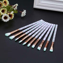 10pcs Makeup Brushes Eye Shadow Foundation Powder Brush Beauty Tool (Green