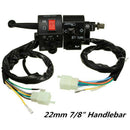 7/8" Motorcycle Handlebar Lever Switch Horn Turn Signal Electrical Start But Kw