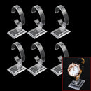 6Pcs Transparent Plastic Bracelet Watch Display Stand Holder Jewelry Organizer