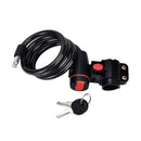 1X Steel Cable 90cm Spiral Security Lock Bike Cycle Bicycle Chain+2 Keys  3C