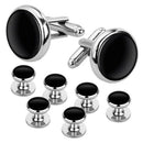 Cufflinks and Studs Set for Tuxedo Shirts Business Wedding 2 Cufflinks and  A2G6