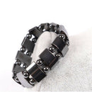 2PC X Hematite Magnetic Black Healing For Man Women Loose Beads Bracelet Jewelry