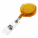 Retractable Ski Pass ID Card Badge Holder Key Chain Reels With Clip Orange H7W9